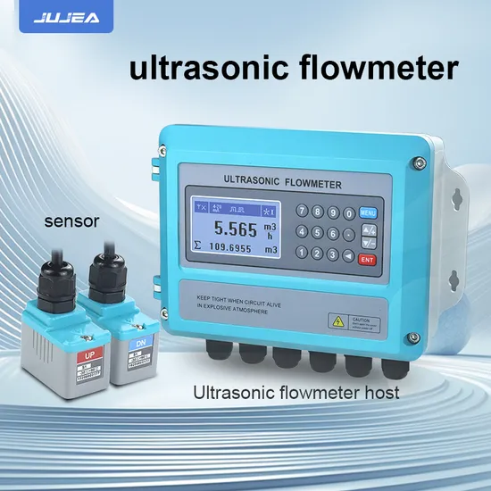 Wall Mount Ultrasonic Flow Meter Liquid Flowrs485 4
