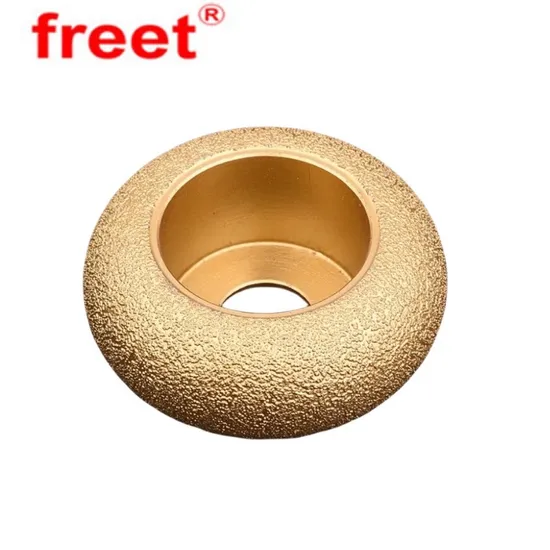 75mm Dry Vacuum Brazed Diamond Grinding Wheel for Marble Edge Profile 