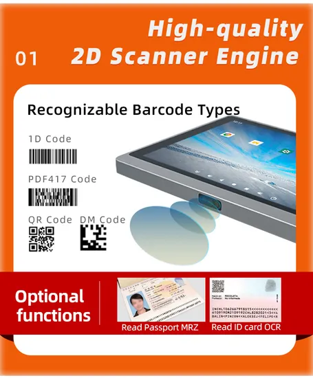 Tablet Industrial Android 11 4G WiFi 1d/2D Computer Terminal Qr Barcode Scanner for Cash Register Er220 