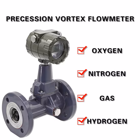 Klux 1′′ Intelligent Vortex Precession Flow Meter for Air /CO2/O2/N2